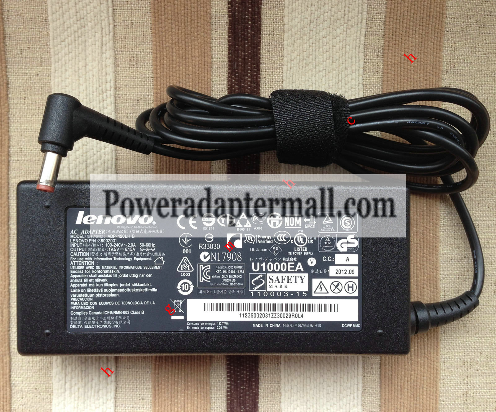 19.5V 6.15A 120W Lenovo IdeaPad Y480 PA-1211-16 AC Power Adapter 19.5V 6.15A 120W Lenovo IdeaPad Y480 PA-1211-16 AC Power Adapter